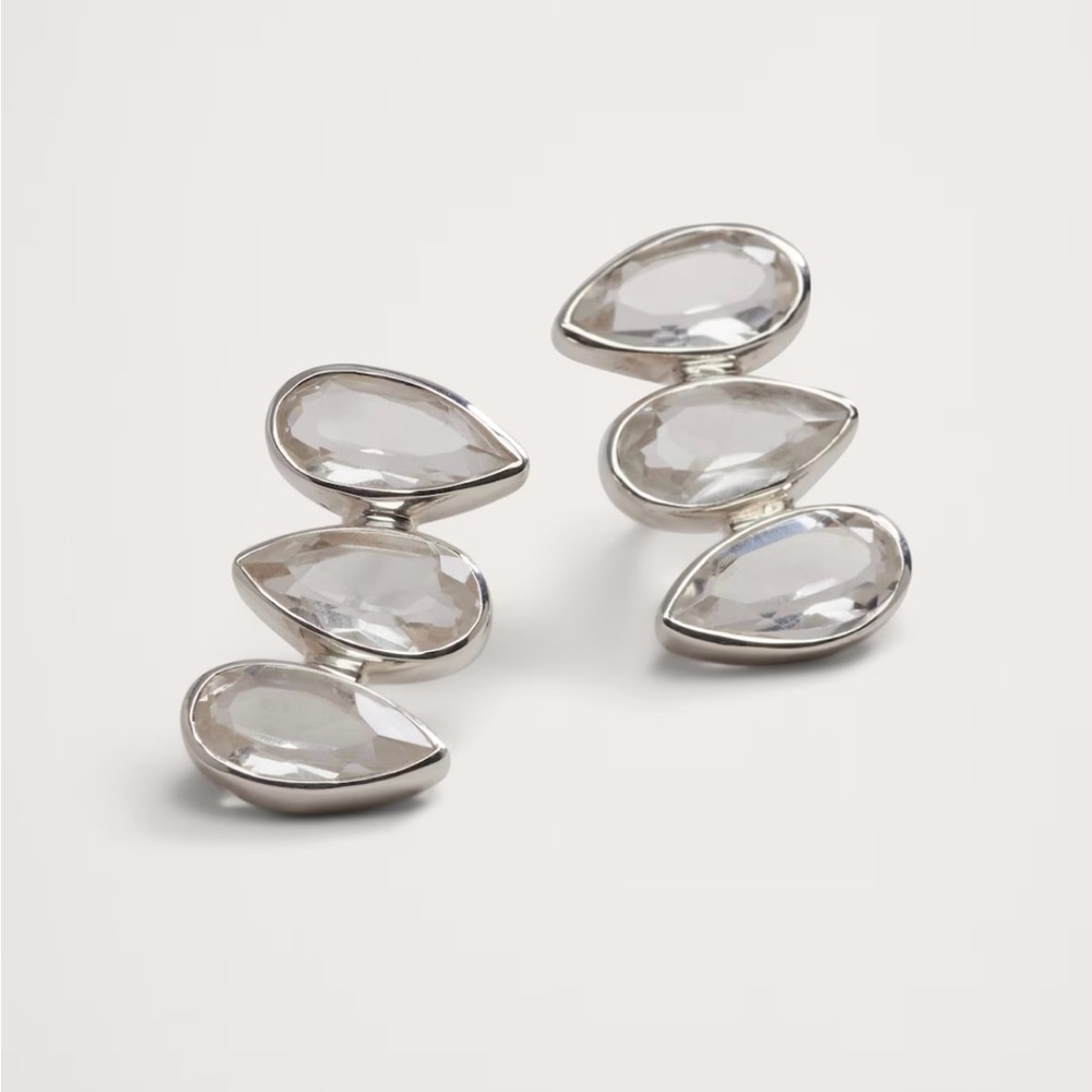 EUC Banana Republic Crystal Drop Stud Earrings